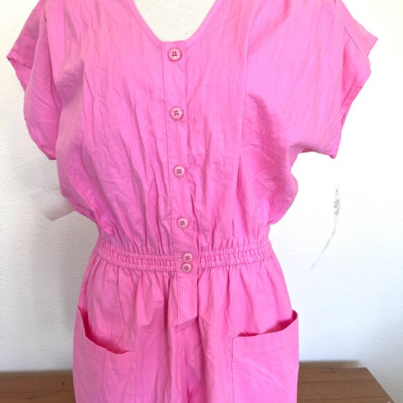80's NWT LA BLANCA - Pink Romper - Size Medium - Picture 2 of 13